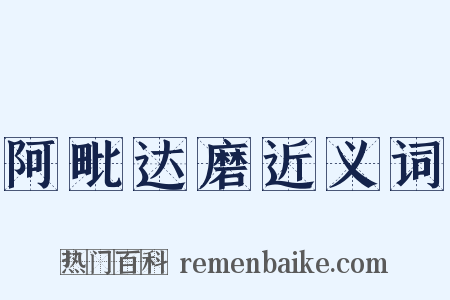 阿毗达磨近义词是什么意思的图片